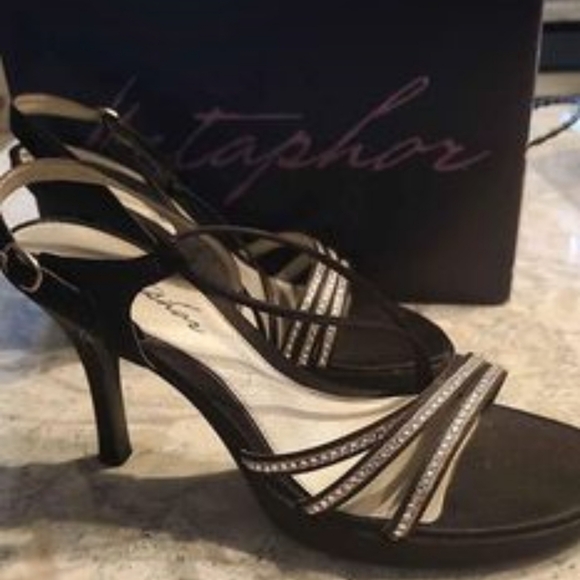 Metaphor Black Dress Sandals, 7 - Picture 1 of 5